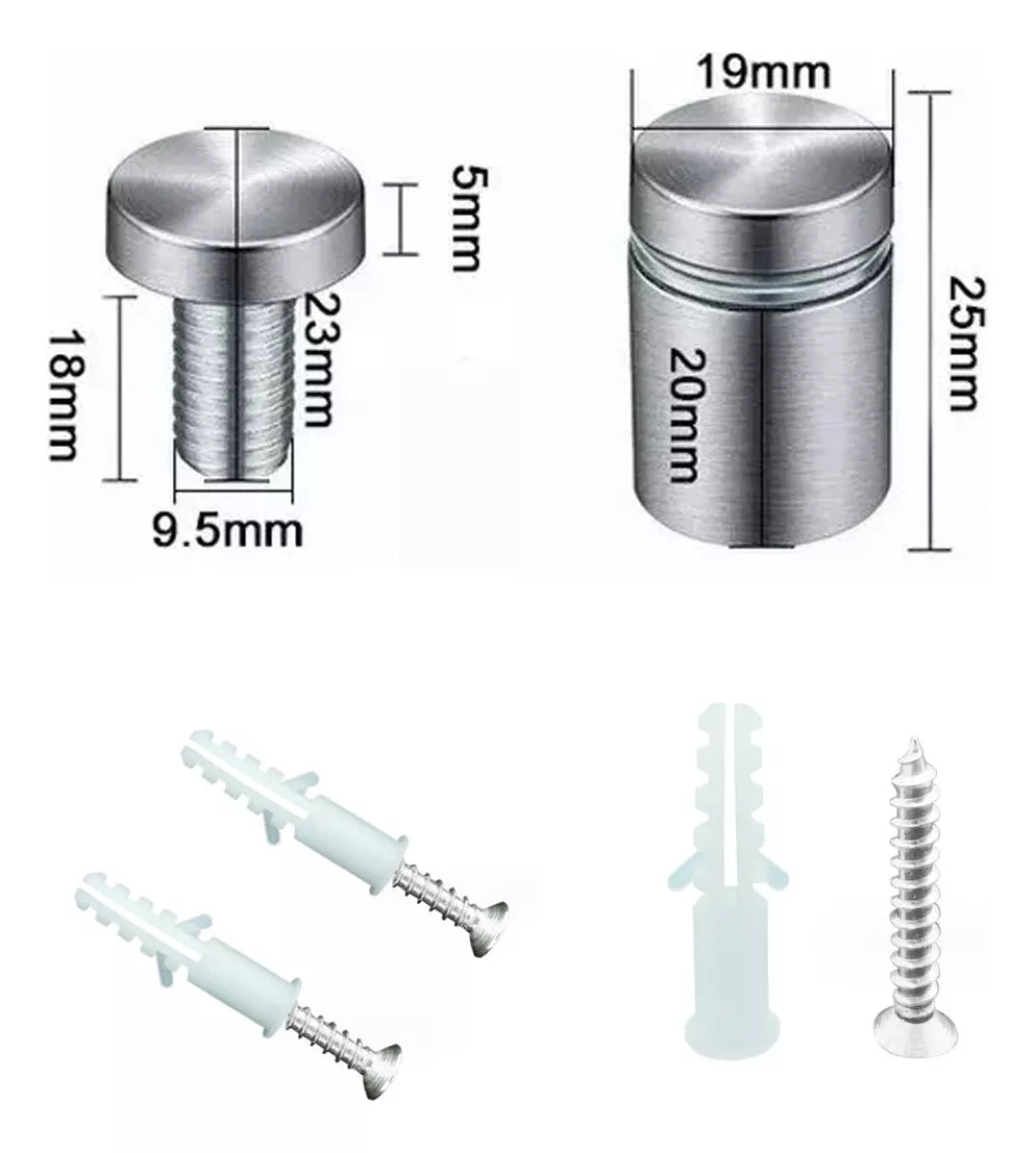 Chapeton para acrilico 19 mm x 25 mm