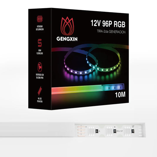 Tira de LED Flex 2da Generación Neón RGB 12V 3838/96P 10M-8MM