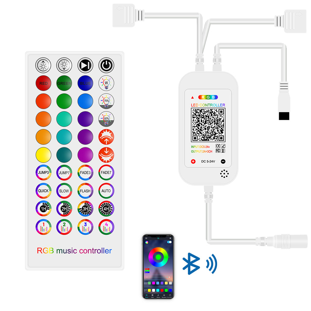Controlador app bluetooth tira de led rgb 2 salidas