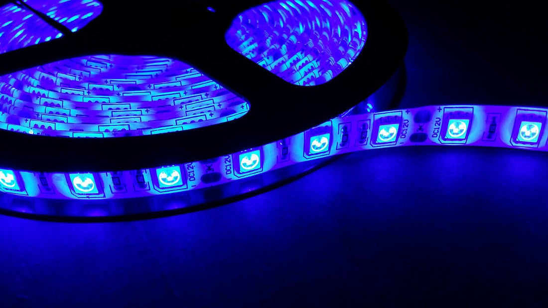 Tira led 5050  con recubrimiento color azul