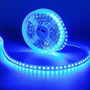 Tira led 5050  con recubrimiento color azul ice / blue ice
