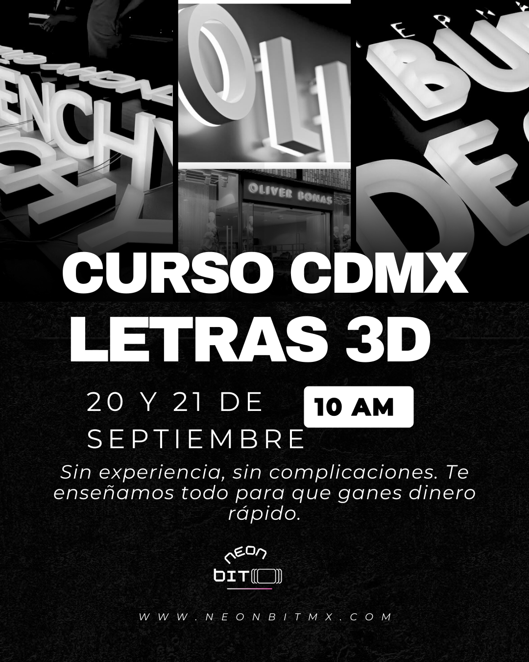 Curso letras 3D SEPTIEMBRE CDXM