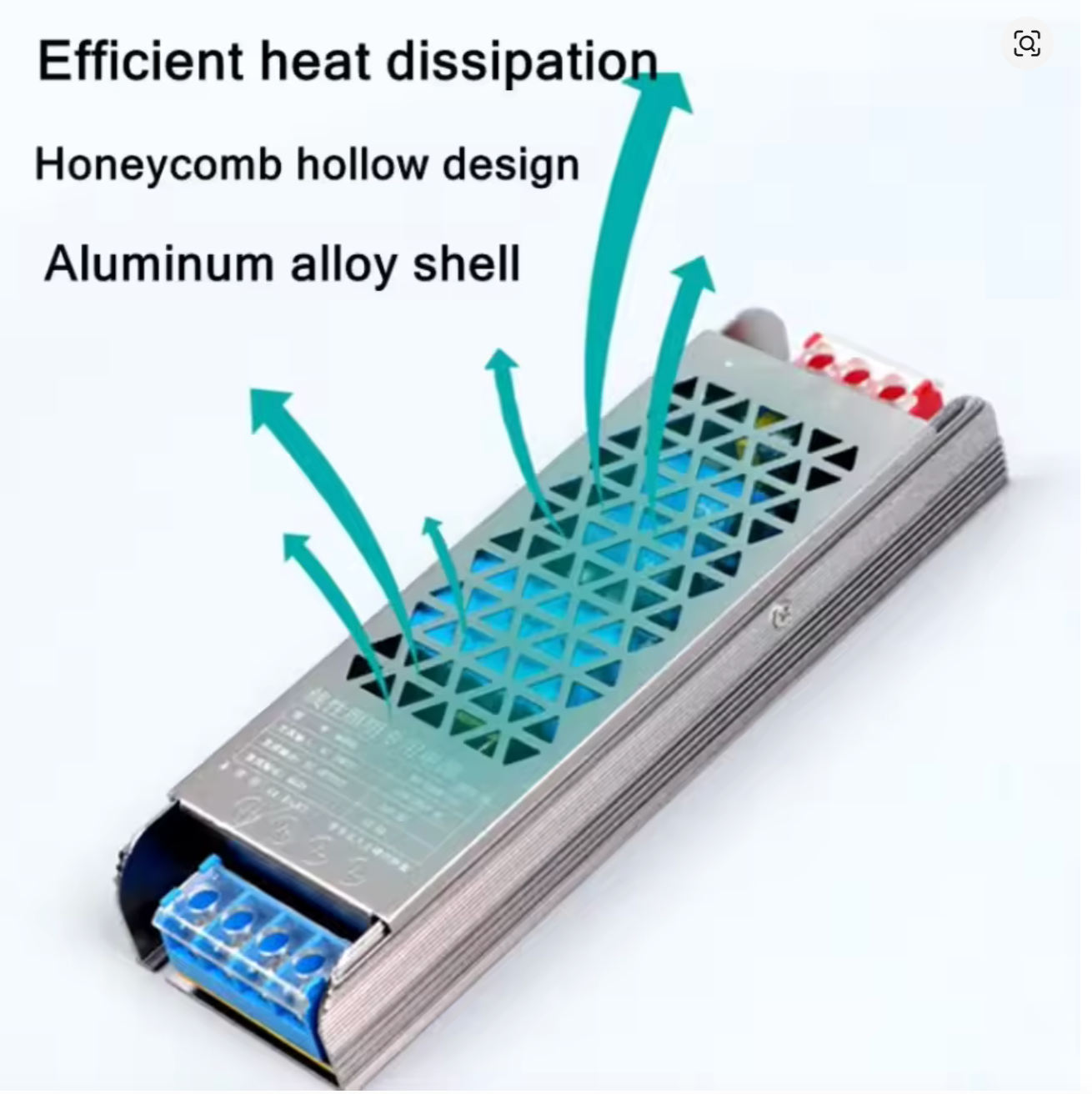 Fuente de alimentación conmutada iluminación silenciosa AC127 DC 12V 24V 200w