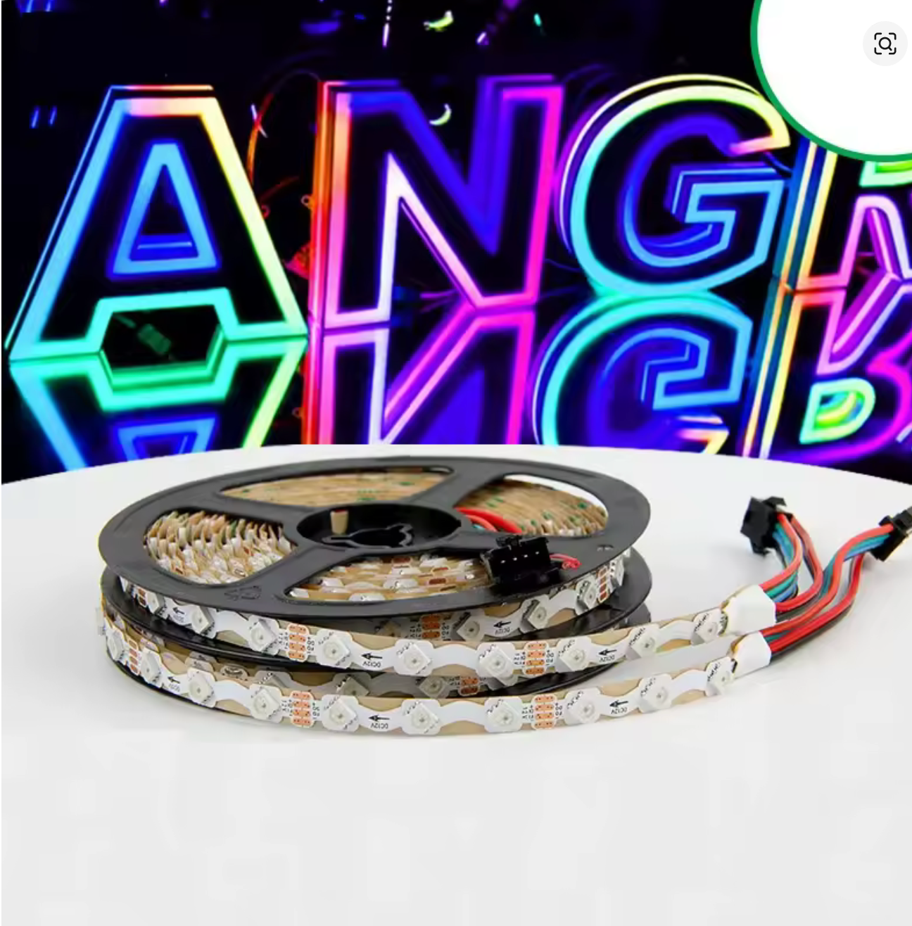 Pixel RGB direccionable flexible 5050 8MM LED ZigZag tira de luz LED 5m 12V