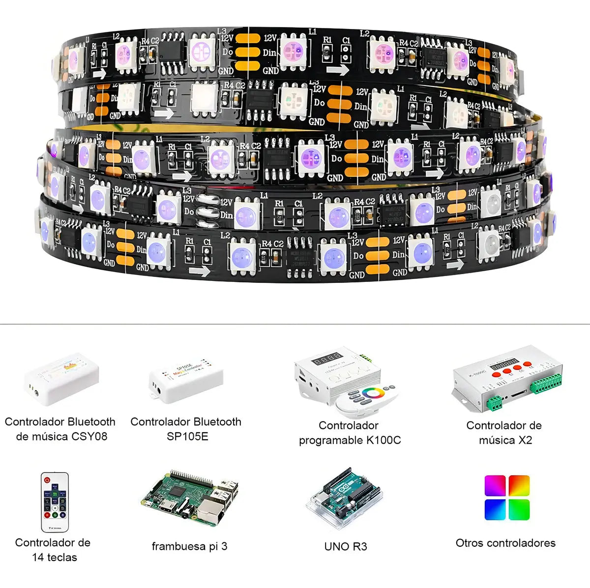 Tira LED Pixel Digital 300 LEDs 12V