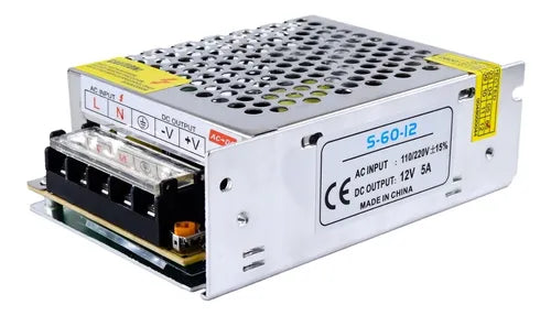 Fuente de  interior 5 amp 60w 12v