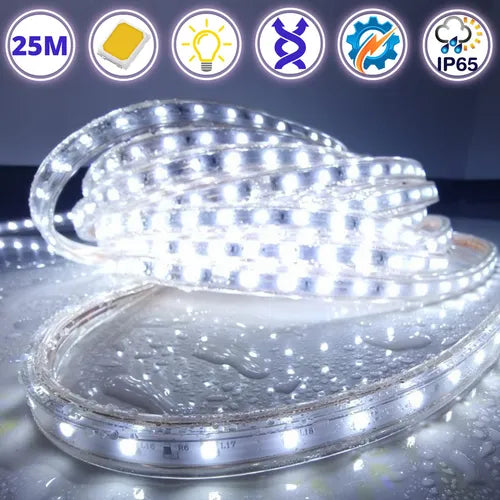 Manguera Led 2835 Unicolor 25 Metros Impermeable Luz Led Color de la luz Blanco frio