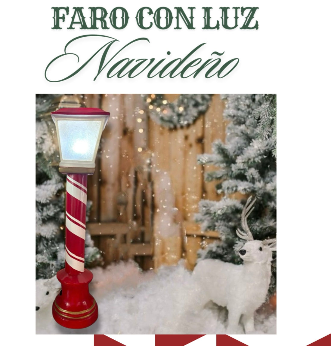farol navideño 1.10 m  de fibra de vidrio + envio gratis