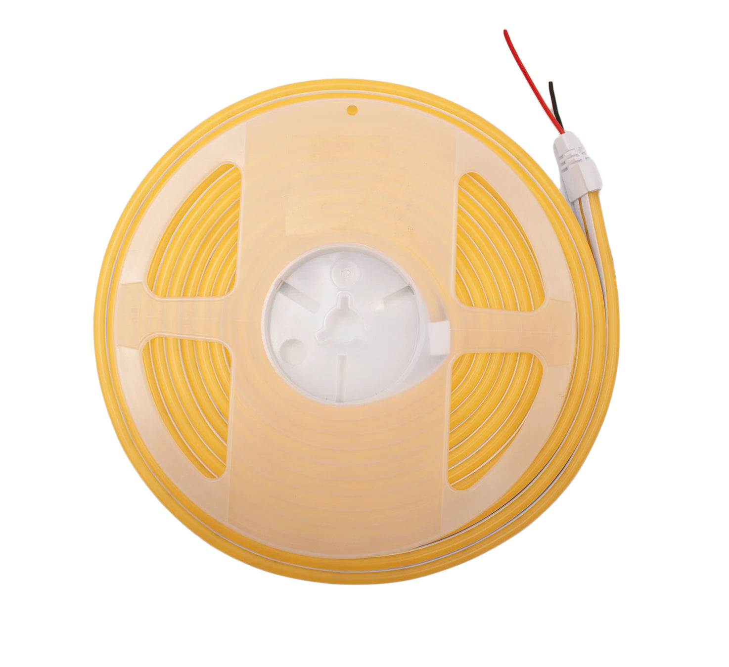 tira neon flex de 5 mts gengxin Amarillo Limon + eliminador 3 amp 12v