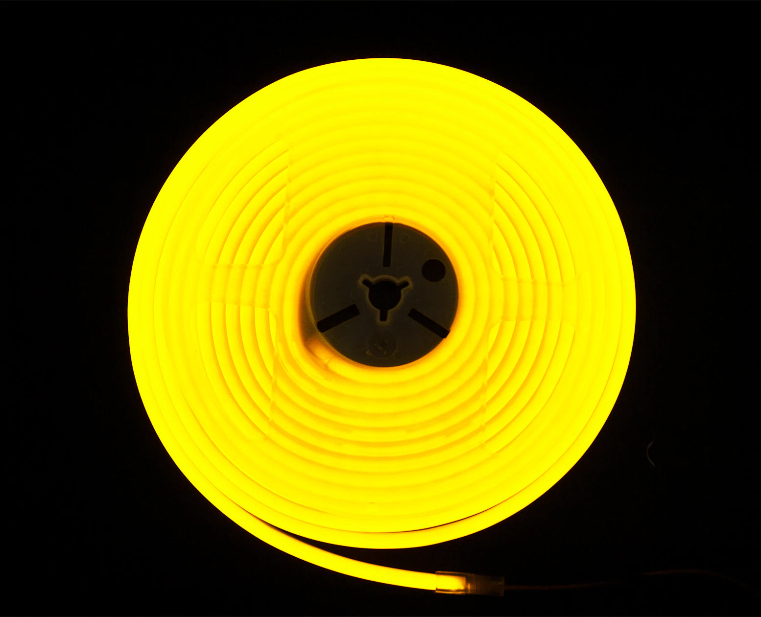 Neon flex de 5 mts gengxin amarillo dorado + eliminador 3 amp  12v