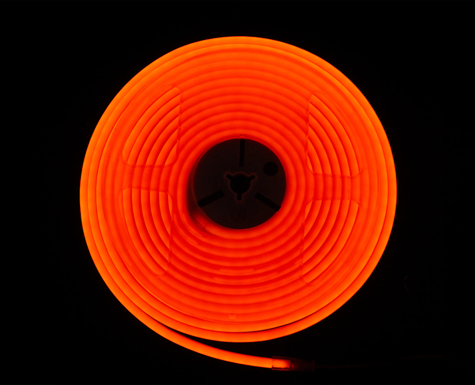 tira neon flex de 5 mts gengxin ambar + eliminador 3 amp 12v