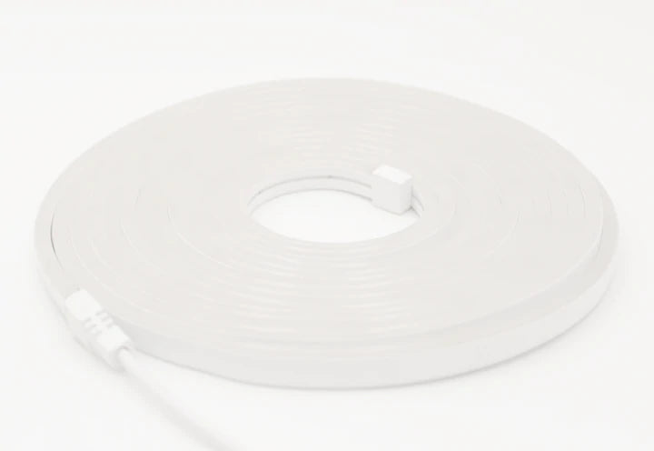 tira neón Flex de 5 metros premium blanco frio + eliminador 3 amp 12v
